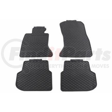 Vaico V20-4093 All-Weather Floor Mats; rubber, black, front and rear