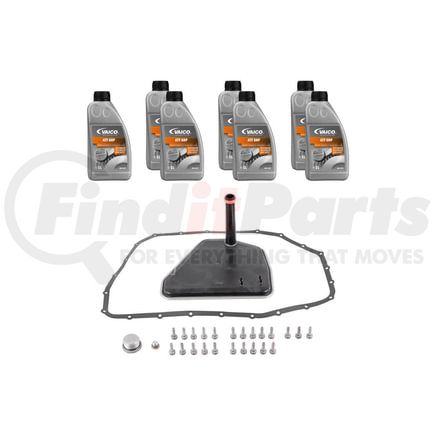 Vaico V103227 Filter W/ Oil Pan Gasket, Transmission Oil (6HP 7 ltr) and Instl Hardware