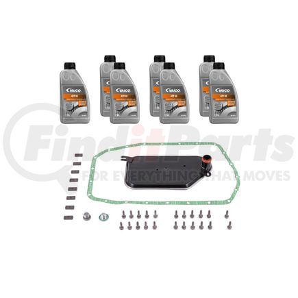 Vaico V202085 Filter W/ Oil Pan Gasket, Transmission Oil (ATF III 7 ltr), Instl Hardware