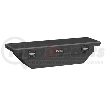 UWS SL-63-A-LP-MB Matte Black 63" Secure Lock Angled Tool Box, Low Profile (LTL Shipping Only)