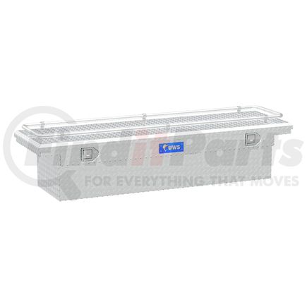 UWS TBS-69-LP-R Bright Aluminum 69" Crossover Truck Tool Box with Low Profile & Rail