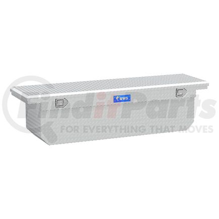 UWS TBSD-72-A-LP Bright Aluminum 72" Deep Angled Crossover Truck Tool Box with Low Profile