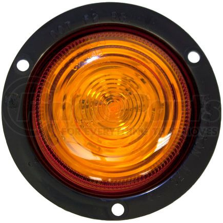 Peterson Lighting M207FA 2.5" Round 5-Diode LumenX Clearance/Marker Light, Amber Lens, with Flange, AMP, Bulk Pack