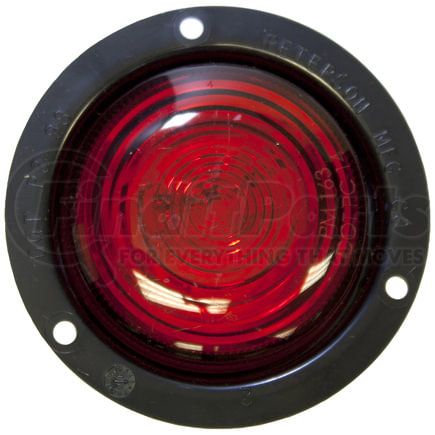 Peterson Lighting M207FR 2.5" Round 5-Diode LumenX Clearance/Marker Light, Red Lens, with Flange, AMP, Bulk Pack