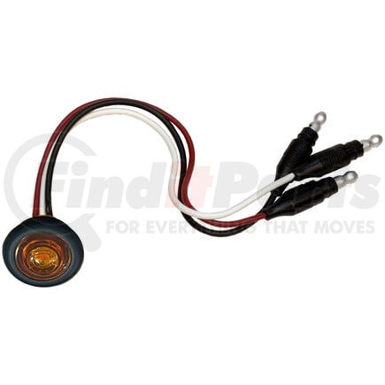 Peterson Lighting M277ABT3 LED Marker/ Clearance, PC, Round, w/ Auxiliary Function, .180 Molded Bullets, 0.75", amber, bulk pack