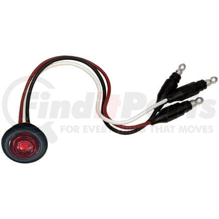 Peterson Lighting M277R-BT3 LED Marker/ Clearance, PC, Round, w/ Auxiliary Function.180 Molded Bullets 0.75", red, bulk pack