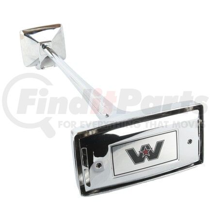 Freightliner HDY-H00978FP Air Horn Kit - Chrome, Rectangular, Single Horn, with Western Star Logo