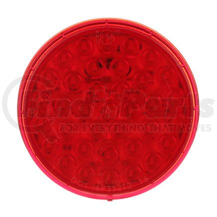 Peterson Lighting 817R-36 817R-36/818R-36 Series Piranha® LED 4" Round LED Stop, Turn and Tail Lights, AMP - Red Grommet Mount
