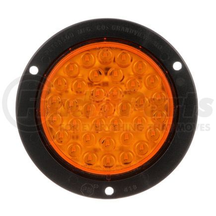 Peterson Lighting 818A-36 817A-36/818A-36 Series Piranha® LED 4" Round LED Front and Rear Turn Signal, AMP - Amber Flange Mount