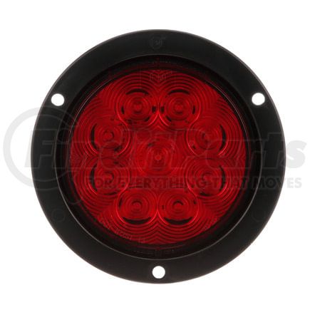 Peterson Lighting 818R-9 LED Stop/Turn/Tail, Round, 9 Diode AMP Housing Flange-Mount, 4", red, poly bag