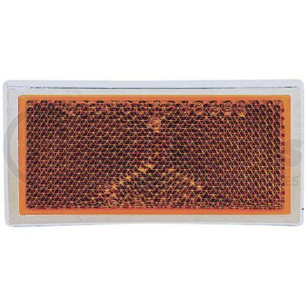 Peterson Lighting B484A 484 Rectangular Quick-Mount Reflectors - Amber, Chrome