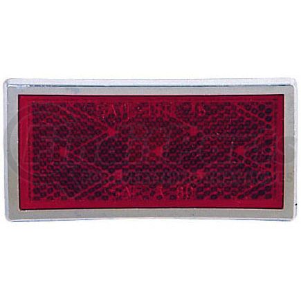 Peterson Lighting B484R 484 Rectangular Quick-Mount Reflectors - Red, Chrome