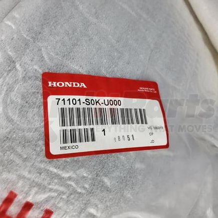 Honda 71101-S0K-U000 FACE FR BUMPR RAW