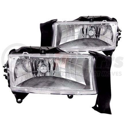 Anzo 111021 Crystal Headlight Set; Clear Lens; Chrome Housing; Pair;