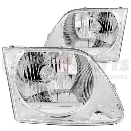 Anzo 111030 Crystal Headlight Set; Clear Lens; Chrome Housing; Pair;