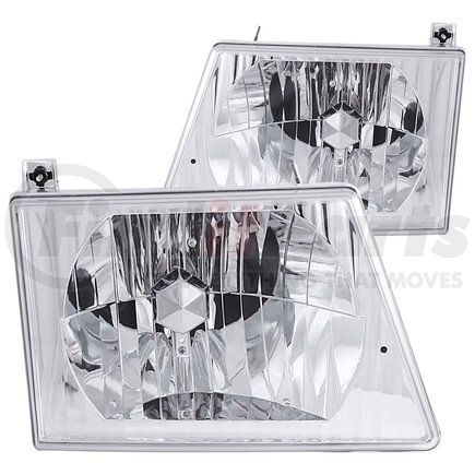 Anzo 111026 Crystal Headlight Set; Clear Lens; Chrome Housing; Pair;