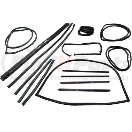 Fairchild KD4001 Door Window Belt Weatherstrip Kit - 15 Pcs., for 1976-1986 Classic Jeep CJ5