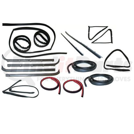 Fairchild KF1006-16 Door Window Belt Weatherstrip Kit - 16 Pcs., for 1980-1986 Ford Bronco