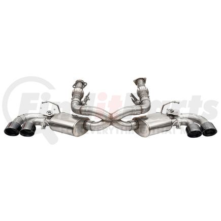 Corsa 21100BLK 3.0in. Cat-Back 4 Valve Dual Rear Exit NPP Exhaust System with 4.5in. Polished Pro-Series Tips