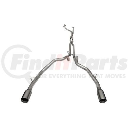 Corsa 21190GNM 3.0in. Dual Rear Exit Catback Exhaust System with Flat Cut 5.0in. Dual Wall Tips
