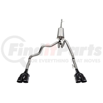 Corsa 21201BPC 3.0in.-2.5in. Cat-Back Dual Rear Exit Exhaust System with Twin 4.0in. Black Powder Coat Pro-Series® Tips