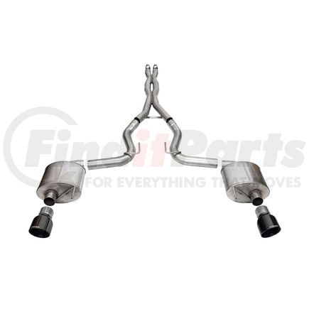 Corsa 21254BLK 3.0' DUAL REAR EXIT SPORT CAT-BACK