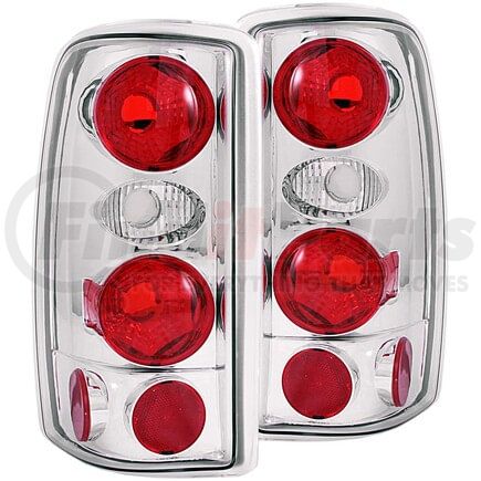 Anzo 211008 Tail Light Assembly; Clear Lens; Chrome Housing; Pair;