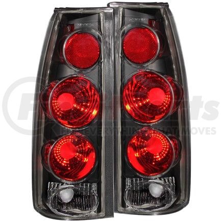 Anzo 211019 Tail Light Assembly; Clear Lens; Black Housing; 3D Style; Pair;
