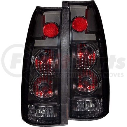 Anzo 211156 Tail Light Assembly; Dark Smoke Lens; G2; Pair;