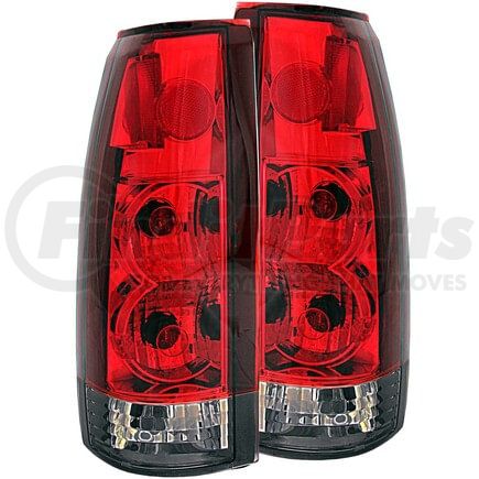 Anzo 211157 Tail Light Assembly; Red/Smoke Lens; G2; Pair;