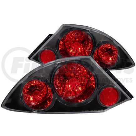 Anzo 221081 Tail Light Assembly; Clear Lens; Black Housing; Pair;