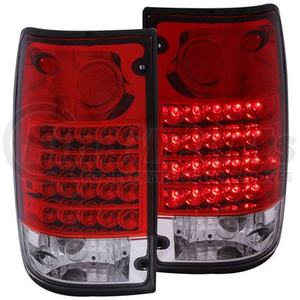 Anzo 311043 Tail Light Assembly; LED; Red/Clear Lens; Pair;