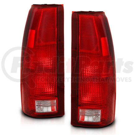 Anzo 311301 Tail Light Assembly; Red/Clear Lens; OE Replacement;