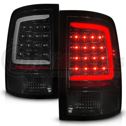 Anzo 311453 Tail Light Assembly; LED; Smoke Lens; Black Housing; w/ Plank Style; w/ Sequential; Pair;