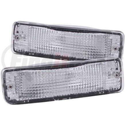 Anzo 511019 Euro Parking Lights; Clear Lens; Chrome Housing; Amber Reflector; Pair;