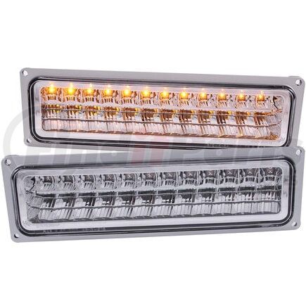 Anzo 511048 Parking Light Assembly; LED; Clear Lens; Chrome Housing; Pair;