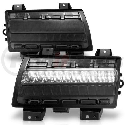 Anzo 511087 Side Marker Light Assembly; LED; Smoke Lens; Chrome Housing; w/Sequential Signal; Pair;