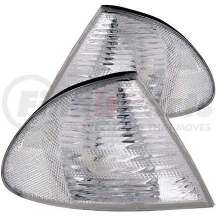Anzo 521006 Cornering Light Assembly; Euro; Clear Lens; Chrome Housing; Pair;