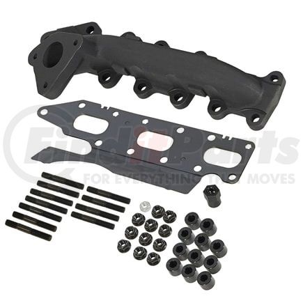 BD Diesel 1043003 Exhaust Manifold; Left; Driver Side; Incl. Manifold/Cross Over Tube/EGR Port; High Temp Black Coated;
