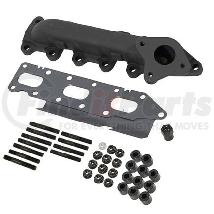 BD Diesel 1043004 Exhaust Manifold; Right; Passenger Side; Incl. Manifold/Cross Over Tube/EGR Port; High Temp Black Coated;