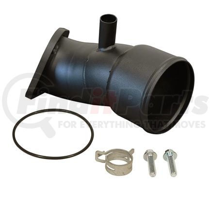 BD Diesel 1045630 Turbo Intake Horn; 409 Stainless Steel; Black Powder Coat;