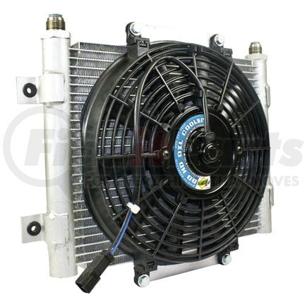 BD Diesel 1300611 Xtruded Auxiliary Transmission Oil Cooler; Incl. Fan; -10 JIC Male Connection;