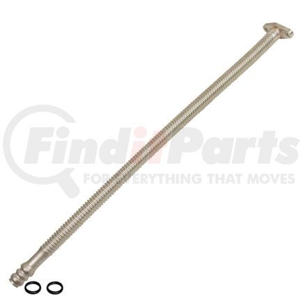 BD Diesel 1453106 Supercharger Oil Drain Line; 23 in.; Flexible Stainless Tubing; Designed To Slip Into Cummins Oil Drain Ports; Ideal For Performance Single Or Compounded Turbo Installs;