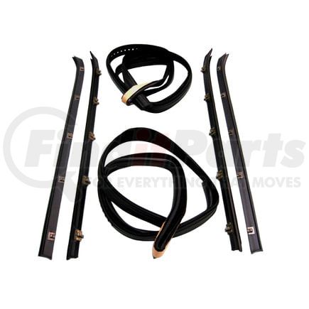 Fairchild KG2033 Door Window Belt Weatherstrip Kit - 6 Pcs., RH and LH, Inner and Outer