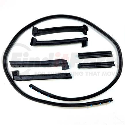 Fairchild KG4172 Convertible Top Seal Kit - Front, Center and Rear Side, for 1986-1996 Chevrolet Corvette