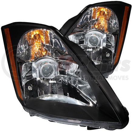 Anzo 121108 Crystal Headlight Set; Clear Lens; Black Housing; Pair;
