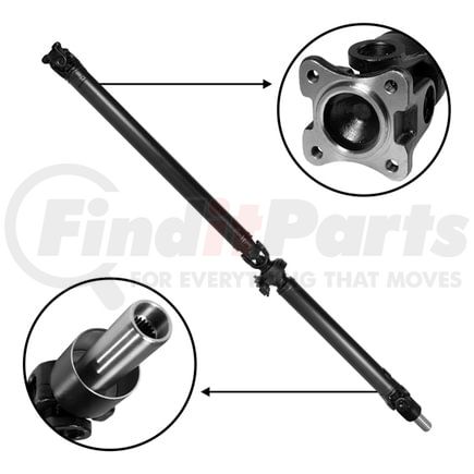 USA Standard Gear ZDS150104 USA STD Rear Driveshaft Legacy 2.5L 4WD 4 Speed A/T 63.125" Overall length