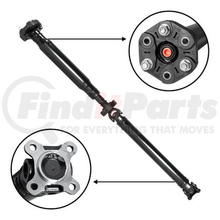 USA Standard Gear ZDS159451 NEW USA standard Rear Driveshaft for BMW X3, 48.6" Flange to Flange