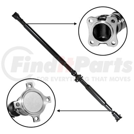 USA Standard Gear ZDS101679 USA standard Rear Driveshaft for Edge & Lincoln MKX, 80 1/2" Flange to Flange