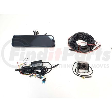 Brandmotion FVMR1150 FullVUE® Mirror Commercial Camera System w/Built-In Dashcam; Park Monitoring Available; 32 GB SD Card Included; Parking Gridlines Available; Built-In G-Shock Sensor;